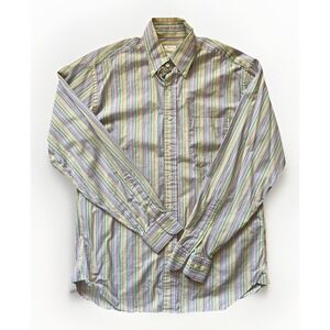 VTG Brooks Brothers Egyptian Cotton Made in USA Button Down Easter Pastels Med/L